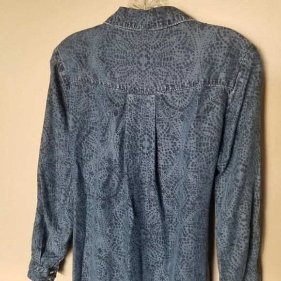 Anthropologie Cloth & Stone Printed Chambray Dress XS - Picture 5 of 14